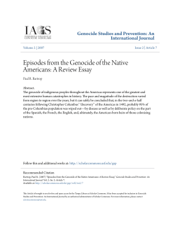 Episodes from the Genocide of the Native Americans