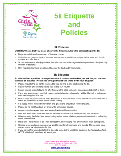 5k Etiquette and Policies - Girls on the Run of Northern Virginia