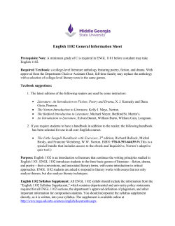 1102 General Information Sheet - Middle Georgia State University