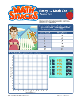 Answer Key - Math Snacks