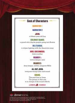 Script John Greenwood`s Journey to Bunker Hill