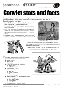 Convict stats and facts