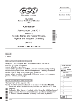 A2 1, Periodic Trends and Further Organic, Physical and
