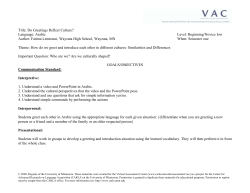 Do Greetings Reflect Culture? - The Center for Advanced Research