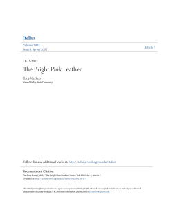 The Bright Pink Feather - ScholarWorks@GVSU