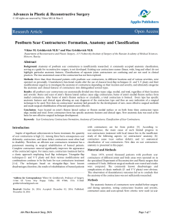 Postburn Scar Contractures: Formation, Anatomy and Classification.