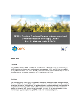 REACH Practical Guide / Part III: Mixtures