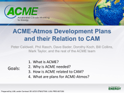 ACME-Atmos Development Plans and their Relation to CAM