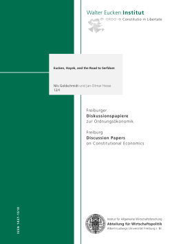 Diskussionspapiere - Walter Eucken Institut