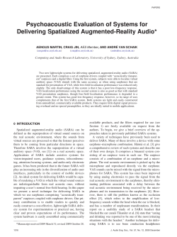 Psychoacoustic Evaluation of Systems for Delivering Spatialized