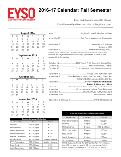 Printable Calendar - Elgin Youth Symphony Orchestra