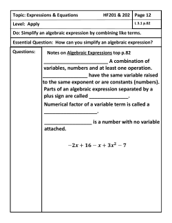 Like Terms