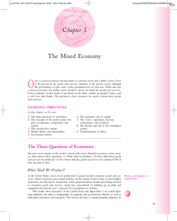 The Mixed Economy Chapter 3