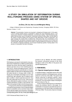 a study on simulation of deformation during roll