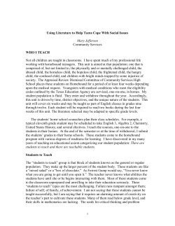 Using Literature to Help Teens Cope With Social Issues