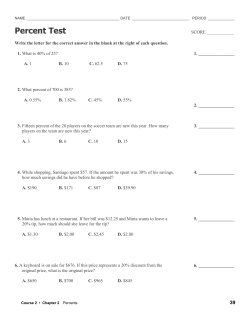 Percent Test