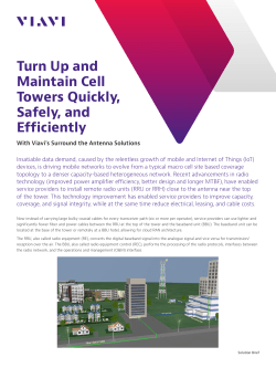 Turn Up and Maintain Cell Towers Quickly, Safely, and Efficiently