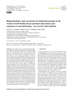 Biogeochemistry and ecosystems of continental