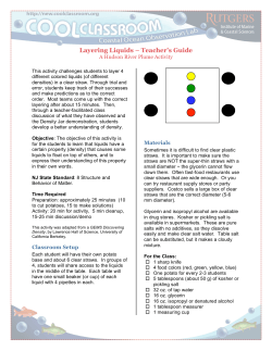 Layering Liquids - The COOL Classroom