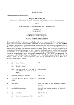 FINAL TERMS Final Terms dated 13 September 2016 Iberdrola