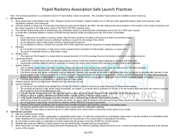 Tripoli Rocketry Association Safe Launch Practices