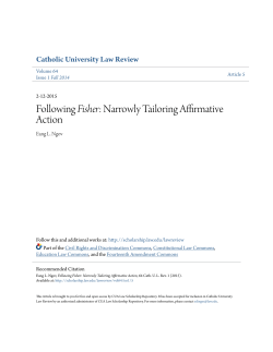 Following Fisher: Narrowly Tailoring Affirmative Action