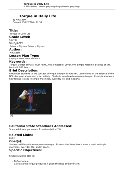 Torque in Daily Life - eGFI