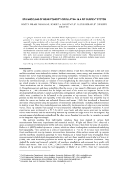 1 SPH MODELING OF MEAN VELOCITY CIRCULATION IN A RIP