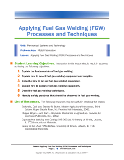 Applying Fuel Gas Welding