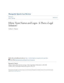 Ethnic Team Names and Logos - Is There a Legal Solution?