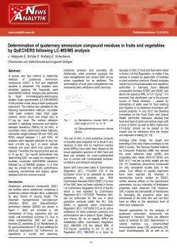 Determination of quaternary ammonium compound