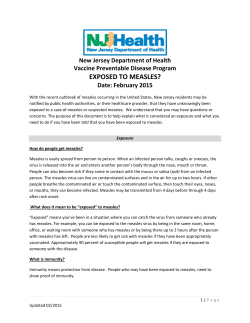 exposed to measles? - Hudson Regional Health Commission