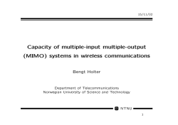 Capacity of multiple-input multiple-output (MIMO) systems in