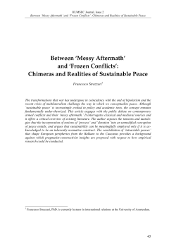 Between `Messy Aftermath` and `Frozen Conflicts`