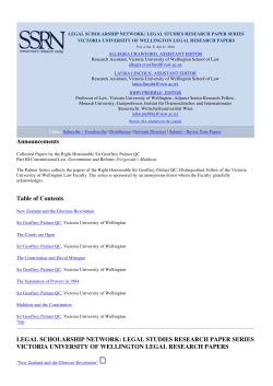 Fitzgerald v Muldoon - Victoria University of Wellington