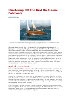 Chartering Off The Grid On Classic Folkboats