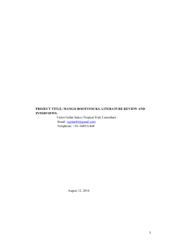 Mango Rootstock Date Published