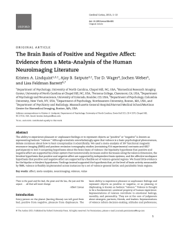 The Brain Basis of Positive and Negative Affect: Evidence from a
