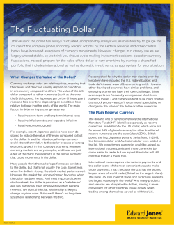 The Fluctuating Dollar