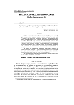 POLLEN FLOW ANALYSIS IN SUNFLOWER (Helianthus