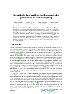 Stochastically timed predicate-based communication primitives for