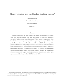 Money Creation and the Shadow Banking System