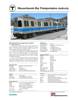 Massachusetts Bay Transportation Authority No. 5 Blue Line Cars