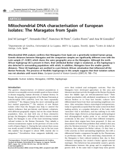 Mitochondrial DNA characterisation of European isolates: The