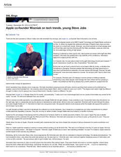 Apple co-founder Wozniak on tech trends, young Steve Jobs Article