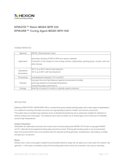 EPIKOTE&trade; Resin MGS&reg; BPR 535 EPIKURE