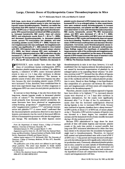 Large, Chronic Doses of Erythropoietin Cause