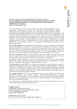 A German `new wave` for the biodynamic winemaker`s group Four