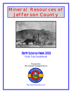 Mineral Resources of Jefferson County