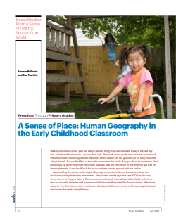 A Sense of Place: Human Geography in the Early Childhood